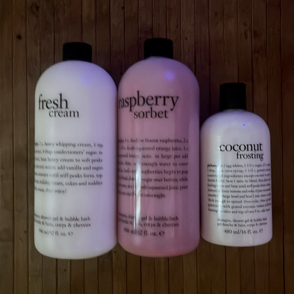 3 philosophy body wash 🎂🎀
